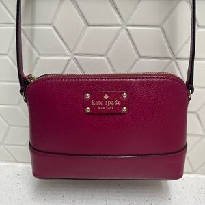 KATE SPADE Wellesley Hanna Crossbody Purse Maroon